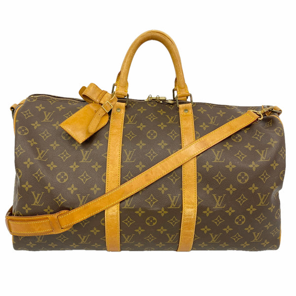 Louis Vuitton Keepall Bandoulière 50 i Monogram canvas - vintage reiseveske, helhetsbilde