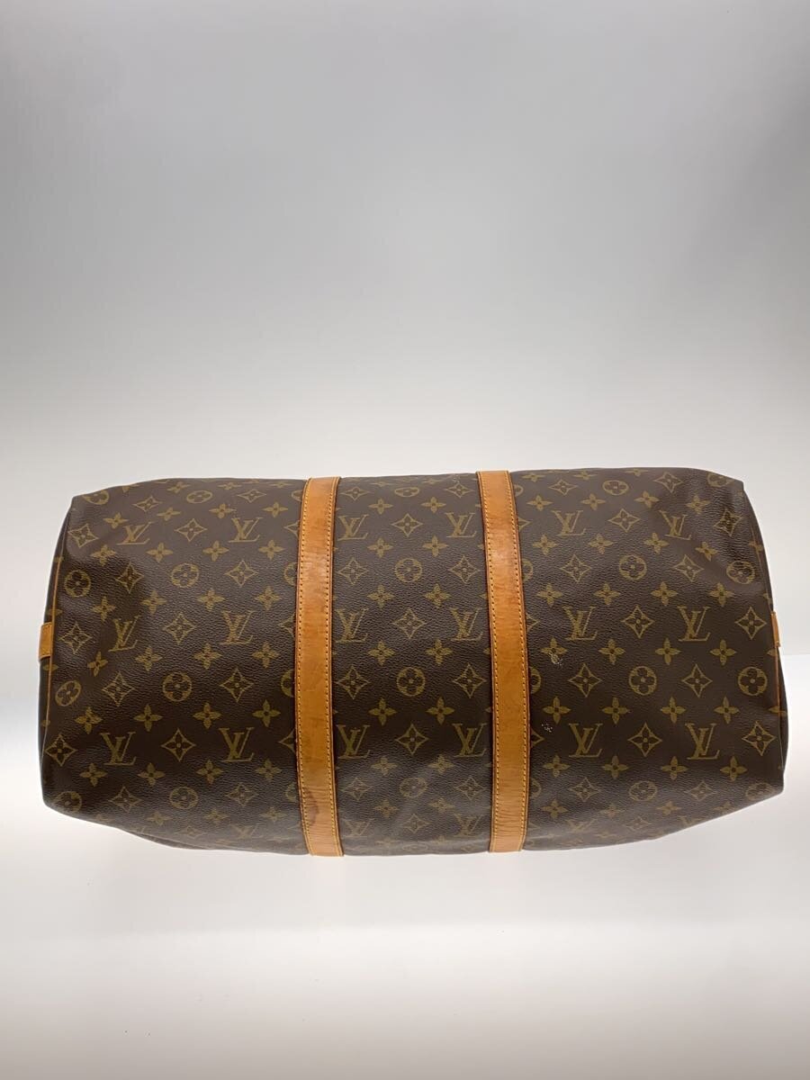 Louis Vuitton Keepall Bandoulière 50 - forfra med navnelapp og hengelås