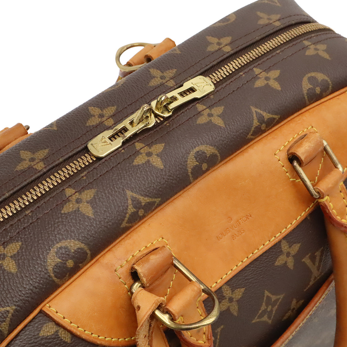 Louis Vuitton Deauville – nedre hjørne og bunn med skinnkant