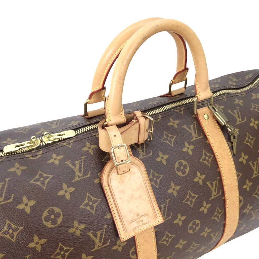 Louis Vuitton Keepall 50 - nærbilde av glidelås og hjørne